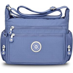 Sac Bandouli&egrave;re Femme Grand, Sac &Agrave; Main En Nylon Imperm&eacute;able Avec Multipoches, Messenger Bag L&eacute;ger Et Ajustable Pour Sorties Shopping Voyages Travail - Neuf