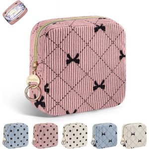 Pochette Serviette Hygi&iquest;&iquest;nique Sac Rangement Serviettes Hygi&iquest;&iquest;niques Tampons Prot&iquest;&iquest;ge Slip Culotte Menstruelle Petite Trousse pour Anniversaire Cadeau Premieres R&iquest;&iquest;gles Jeune Fille(Rose-Papillon) - Neuf