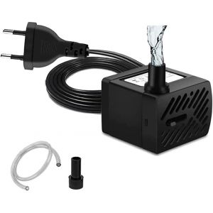 Kalanka-Mini Pompe Submersible 180l/H 3w, Pompe D'aquarium Mini Pompe &Agrave; Eau Avec 2 Buses Pour Fontaine Aquarium, Aquarium, &Eacute;tang Jardin Prise Eu - Neuf