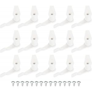 KAL-4.5Mm Lampe Ombre Clips Pour Plafond Lampes, 15 Paire Fixe Boucles Luminaire Accessoires Plastique Blanc - Neuf