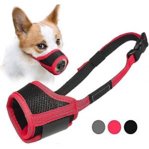 Museli&egrave;re Pour Chien Anti-Morsure Et Mastication,Avec Un Tissu Doux En Maille Confortable Et Une Sangle R&eacute;glable,Adapt&eacute;e Aux Petits,Moyens Et Grands Chiens - Neuf