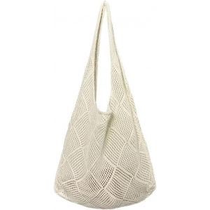 Sac Crochet,Sac Bandouli&egrave;re Femme,Sac de Plage,Carryall Tote Bags For Women,Sac Cabas Femme,Tote Bag,Sac Fourre Tout en Maille Au Crochet,pour le Shopping et les Voyages de Vacances - Neuf