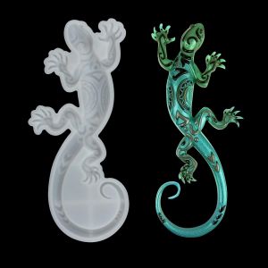 Moule Silicone Resine Epoxy En Forme De L&eacute;zard,Moules En Silicone 3d Grand Moule Animaux Realiste Pour R&eacute;sine &Eacute;poxy D&eacute;coration Murale Bureau Jardin Cuisine D'int&eacute;rieur - Neuf