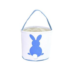 Lapin de Pâques panier seaux, mignon personnalisé toile coton sacs fourre-tout panier pour cadeau de fête de Pâques - Neuf