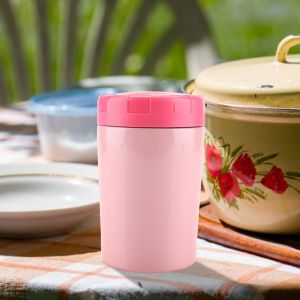 Hjlian Bouteille Isotherme En Acier Inoxydable Pour Conserver Les Aliments, Recipient Pour Aliments Braises, Boite A Lunch Pour La Conservation De La Chaleur (Rose) - Neuf