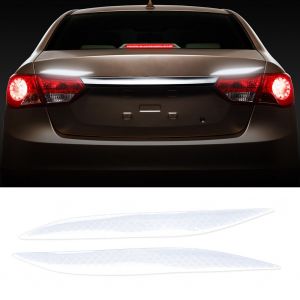 Lot de 4 autocollants reflechissants pour voiture, bande de securite autocollante, decoration automobile (blanc) - Neuf