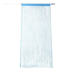 Hjlian Rideau De Porte Et Fenetre A Pompons Brillants Pour Chambre A Coucher, Cafe (Bleu) - Neuf
