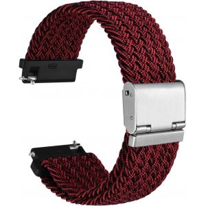 Tress&eacute; Bracelet Montre En Nylon Pour Homme Et Femme, Boucle R&eacute;glable, D&eacute;gagement Rapide, Sangles Sport Tiss&eacute;es, 18mm 19mm 20mm 21mm 22mm - Neuf