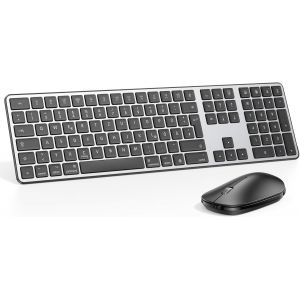 Clavier Et Souris Bluetooth Mac, Clavier Et Souris Sans Fil Pour Apple Macbook Pro/Air, Imac, Imac Pro, Mac Mini/Pro, Alimenté Par Batterie Aaa, Pleine Taille, Plusieurs Appareils, Qwerty - Neuf