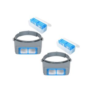 Lot De 2 Loupes Frontales Avec 4 Lentilles Pour Travaux De Pr&eacute;cision, Bijoux, Lecture Et R&eacute;parations - Neuf