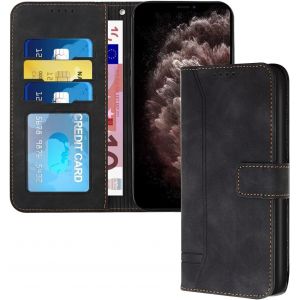 Kal-Coque Pour Infinix Note 50 4g/Infinix Note 50 Pro 4g Coque, Etui Protection Housse Premium En Cuir Pu,Pochette Fermeture Magnétique,Flip Case Compatible Avec Infinix Note 50 Pro 4g (Noir) - Neuf