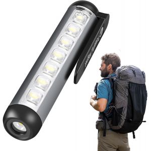 Mini Lampe De Poche À Led,Lampe De Travail Étanche Ip65 Pour La Lecture - Lampe De Travail Multifonctionnelle Pour La Lecture, Le Camping Et La Randonnée - Neuf