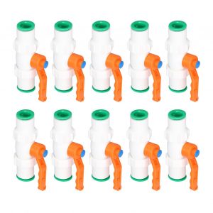 XYONG Lot de 10 robinets a boisseau spherique a poussoir rapide pour raccord de tuyau droit pour systeme d'eau 20 mm - Neuf