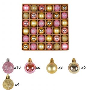 36 Pcs 30mm Automne Boule de No&euml;l Pendentifs, Incassable Ornements Suspendus Set de D&eacute;coration Int&eacute;rieure, Compatible avec Arbre de No&euml;l - Neuf