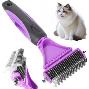 Jgd-Bro-Sse Chi-En Et Chat Professionnel, Brosse Chien Chats, Peigne Anti Poils Animaux, R&acirc;teaux De D&eacute;m&ecirc;lage &Agrave; Double Face, Brosse Toilettage Chien, Chat Pour Sous Po-Ils, Poils Morts, Les N?uds - Neuf