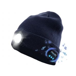 Bonnet Bluetooth avec &eacute;couteurs et lumi&egrave;re LED - Neuf