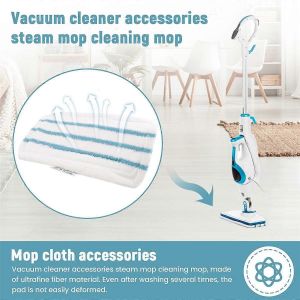 Paquet de 5 tampons en microfibre pour le remplacement de la serpillière noire et vapeur - Neuf
