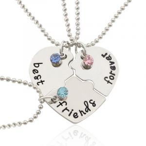Collier De Couture D'amour Pour Meilleur Ami (Pour Trois Personnes), Cadeau De Collier, Cadeau D'anniversaire - Neuf