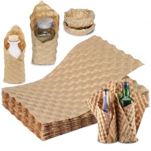 50 Feuilles De Papier Bulle 19 X 29 Cm ,Emballage De Rembourrage &Eacute;cologique ,Alternative Au Papier Bulle En Plastique Pour L'emballage ,Le D&eacute;m&eacute;nagement ,L'exp&eacute;dition Et Le Stockage - Neuf