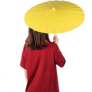 Parapluie En Papier, Ombrelle Chinoise,Parasol En Papier Parapluie D&eacute;coratif Chinois/Japonais Peinture Bricolage Accessoires De D&eacute;coration De Parapluie D&eacute;coratif Pour Enfants Peinture(Jaune) - Neuf