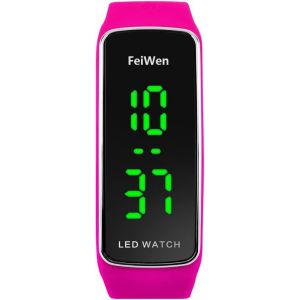Digital Montres Bracelet 50m &Eacute;tanche Outdoor Sport Minimalisme Eclairage Led Rectangulaire Plastique De La Lunette Et Caoutchouc Ruban Montre.[J697] - Neuf