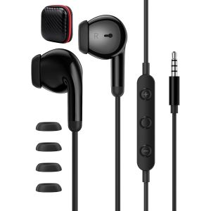LORANKA-&Eacute;couteurs Filaire Intra-Auriculaires pour Redmi 13C Note 13 12 Pro+ 11 11S,Anti-Bruit Casque Jack 3,5MM,Ecouteurs 3.5 MM avec Microphone et Contr&ocirc;le du Volume pour Samsung Galaxy A05s A15 A25 - Neuf