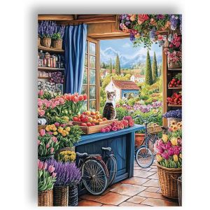 Ayuhr-Kit De Peinture Diamant Diy - Paysage Complet - Peinture Diamant 5d - Pour Chats - Décoration Murale Pour La Maison - 30 X 40 Cm - 6 - Neuf