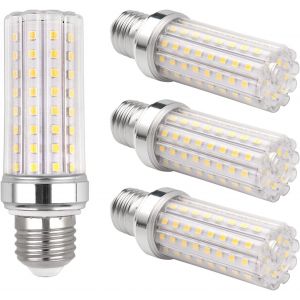 Ampoule Led E27 Ma&iuml;s 15w,220-240v,2000lm Blanc Chaud 3000k,Non Dimmable,120w 150w Ampoule Incandescence &Eacute;quivalent,Ampoule Ma&iuml;s Led Pour Lustres,Plafonniers,Lampes De Table,Lot De 4 - Neuf