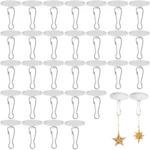 30pcs Crochets Adh&eacute;sifs Plafond Sans Per&ccedil;age Rondhaken pour Halloween (pour d&eacute;coration de fen&ecirc;tres,plafond petit) - Neuf