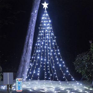 Bhhbb-Guirlande Lumineuse Solaire Étanche Pour Jardin, 2m X 9 Brins 8 Modes Guirlande Noel Solaire En Fil Cuivre Guirlande Lumineuse Exterieure Solaire Noel Pour Jardin, Noël, Fête, Décoration De Mar - Neuf