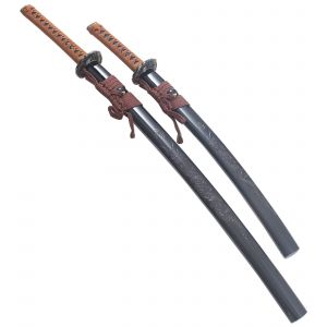 Pack Danzan Katana et Wakizashi en Bois Katana Japonais Sabre Epee Katana Dragon D&eacute;coration - Neuf