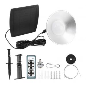 Hjlian Lampe Suspendue A Panneau Solaire Led Reglable 3 W Pour Usage Domestique, Luminaire D'exterieur Pour Cour - Neuf