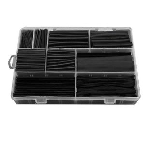 Gaine thermor&eacute;tractable, ratio de 2:1, de l'isolation, retardateur de flamme, 9 tailles, noir - Neuf