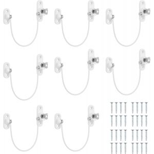 Lot De 8 Verrous Blancs Avec Cl&eacute;s De Securite Fenetre Enfant-Verrous De Securit&eacute; Fenetre En Pvc,Armoires & Tiroirs-Protection Fenetre Enfant/B&eacute;b&eacute; Pour La Maison - Neuf