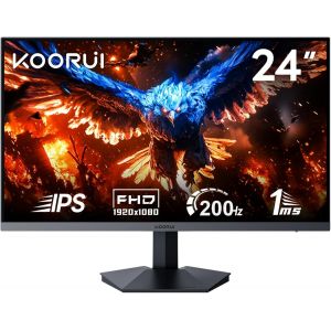 lbgwp60-Ecran Gaming 24 Pouces, Ecran Pc Gamer 200Hz, Fast Ips, Hdr 400, Adaptive Sync, Fhd 1080P, 1Ms, Vesa 75X75Mm, Hdmi 2.0 & Dp1.4 - Neuf
