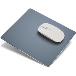 KALANKA-Tapis de Souris en Aluminium Tapis de Souris en Métal Antidérapant Tapis de Souris en Double Face pour Ordinateur Portable et PC 24 * 20CM (Gris) - Neuf