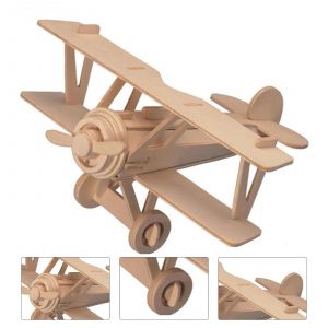 1set Puzzle 3d Capacit&eacute; De R&eacute;solution De Probl&egrave;mes Avions En Bois Respectueux De L'environnement Puzzle 3d Pour Boys_I - Neuf
