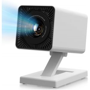 MEVRONISSHOP-Mini Projecteur 4K Vid&eacute;oprojecteur, WiFi 6 & BT 5.0 Projecteur Video Support&eacute; Correction, Portable Projecteur pour Chambre, Maison et ext&eacute;rieur (Blanc) - Neuf