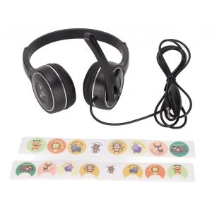 Casque stereo pour enfants, isolation phonique, pliable, supra-auriculaire, filaire, 3,5 mm, avec micro, pour voyage en avion - Neuf