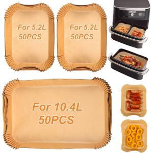 SEPT-Papier Cuisson pour Ninja Foodi FlexDrawer Air Fryer 10,4L, 150 Pi&egrave;ces Accessoire Air Fryer pour Ninja 10,4L AF500EU AF500EUCP, Papier pour Ninja Foodi Flex 10,4l - Neuf