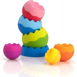 ChenQuanSarl-Fat Brain Tobbles Neo, , Stacking Toys For Toddlers, Stacking Toy With Colours, Soft Surface For Sensory Development, Educational Toys For Boys And Girls Aged 6 Months And Older - Neuf