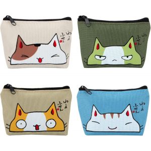 TIANYI-Coin Porte-Monnaie Enfant, Mignon Petit Pochette Portefeuille avec Fermeture Eclair pour Femmes et Filles, Sac Rangement pour Rouge &agrave; L&egrave;vres, Pi&egrave;ces, Carte de Cr&eacute;dit et Cl&eacute;s (4 Pi&egrave;ces) - Neuf