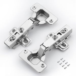 Lot de 4 charni&egrave;res pour porte d'armoire, Charni&egrave;res pour Placards - 35 mm - Charni&egrave;res &agrave; fermeture douce - Angle d'ouverture : 105 &deg; - Neuf