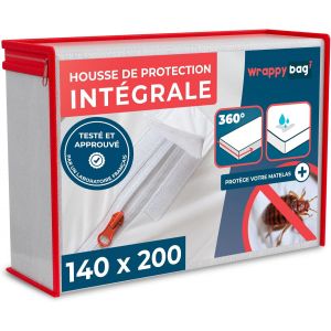 Ulteronixshop-Housse de Matelas Imperm&eacute;able &iquest; Housse Int&eacute;grale Anti-Punaise de Lit & Acarien &iquest; Al&egrave;se Prot&egrave;ge Matelas sans Traitement Chimique &iquest; Surface Coton Doux & Confortable &iquest; 140x200x20 cm - Neuf