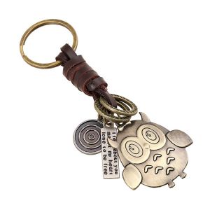 Les animaux de la Chouette porte-Clés Porte Clef Vintage de Petits Cadeaux pour les Enfants et les Femmes en Cuir porte-clés pour Clé de Voiture Sacs - Neuf