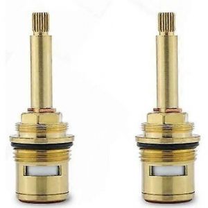 Ventes promotionnelles 3/4 Robinet en laiton Bobine en céramique à ouverture rapide 43KSW1082 Quincaillerie de plomberie Robinet Pièces de réparation-1 paire - Neuf
