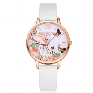 Lvpai Mode Femmes M&eacute;tal Quartz Mouvement Montre-Bracelet Bracelet R&eacute;glable Accessoire (Blanc) - Neuf