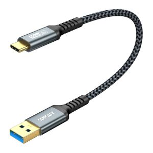 KALANKA-C&acirc;ble USB Type C vers USB 3.1 Gen 2 Court 0,3 m Donn&eacute;es 10 Gbit/s et c&acirc;ble de charge rapide 3 A pour iPhone 15/15 Pro, Galaxy S21, SSD, Android Auto - Neuf