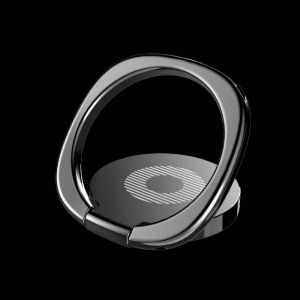 Mini Support De Bague De Doigt &Agrave; 360 Degr&eacute;s,Support De T&eacute;l&eacute;phone En M&eacute;tal,Support De Smartphone Pour T&eacute;l&eacute;phone Portable Xiaomi Huawei Iphone Sangsung-Black- - Neuf