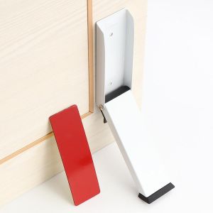 Letnerny-Butée De Porte Robuste - Butée De Porte En Acier Inoxydable, Sans Perçage, Antidérapante, Auto-Adhésive Butée De Porte Pour Maison, Bureau, Chambre Et Cuisine (Blanc) - Neuf